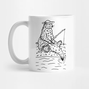 Fishing Otter || Sleepy Pals- outline Mug